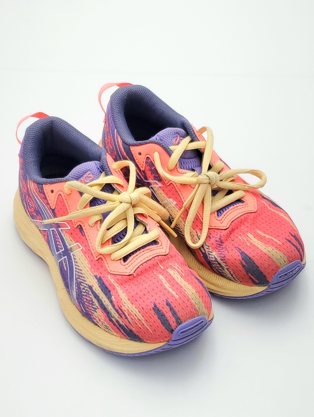ASICS Gel-Noosa TRI 13 GS Running Sneakers Blazing Coral/Purple Kids Size 4.5